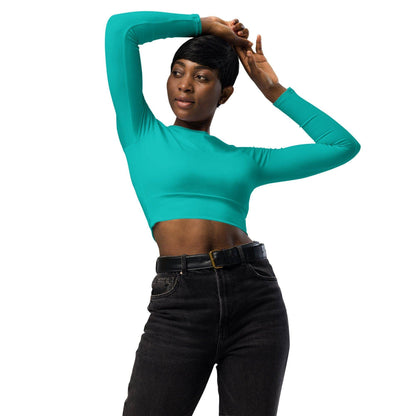 iris-blue-long-sleeve-damen-crop-top-long-sleeve-crop-top-jlr-design-2 - JLR Design