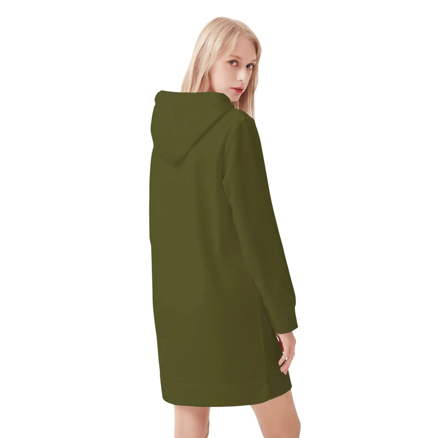 karaka-damen-hoodiekleid-warmes-velvet-kapuzenkleid-aus-weichem-samt-fleece-hoodiekleid-jlr-design-2 - JLR Design