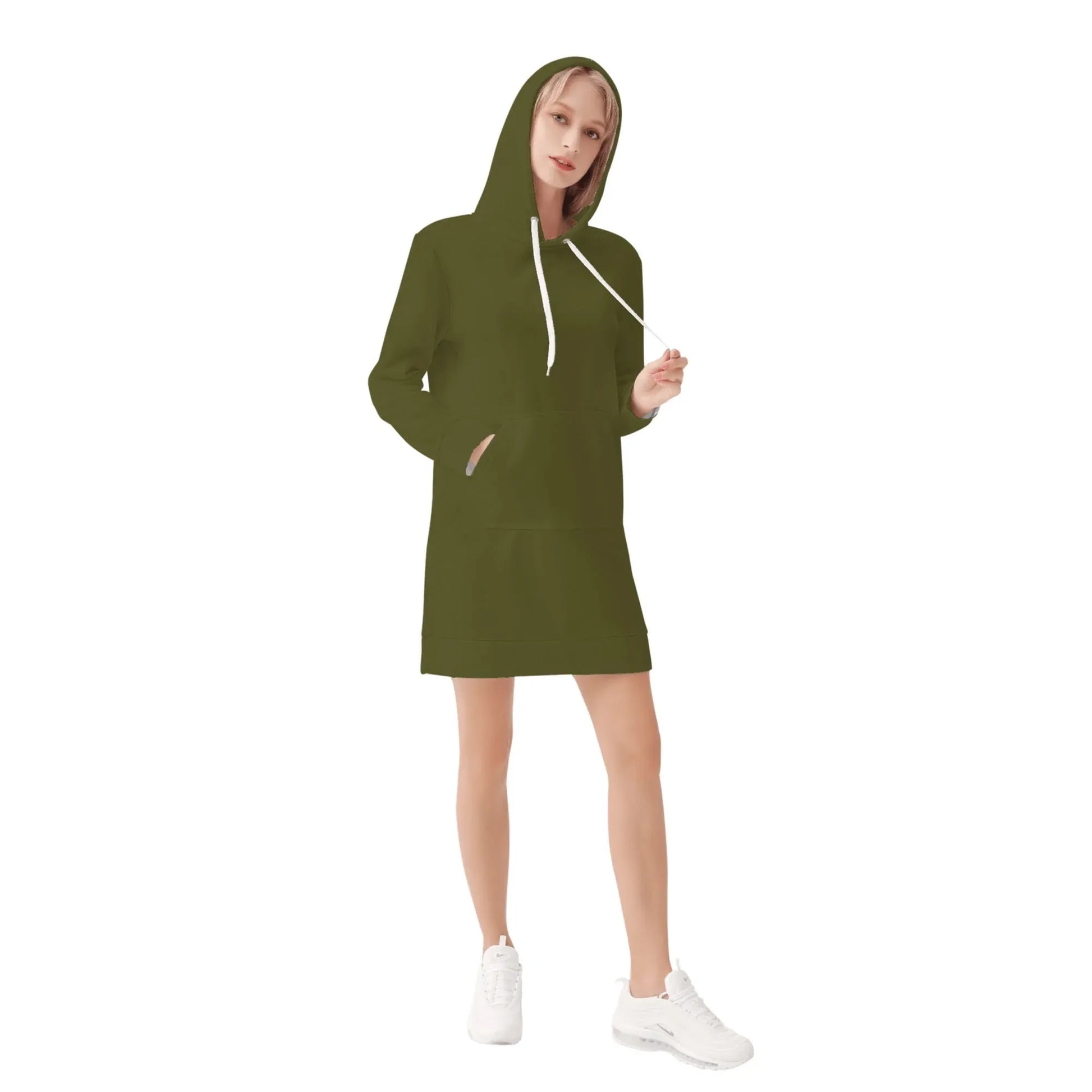 karaka-damen-hoodiekleid-warmes-velvet-kapuzenkleid-aus-weichem-samt-fleece-hoodiekleid-jlr-design-4 - JLR Design
