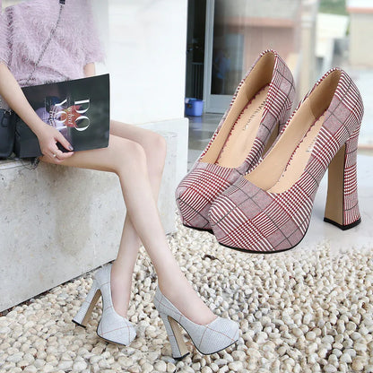karierte-high-heels-mit-14cm-absatz-high-heels-jlr-design-1 - JLR Design