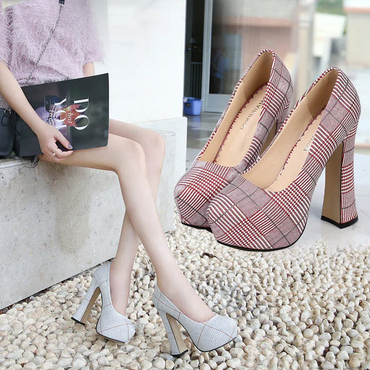 karierte-high-heels-mit-14cm-absatz-high-heels-jlr-design-1 - JLR Design