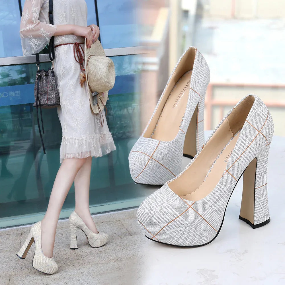 karierte-high-heels-mit-14cm-absatz-high-heels-jlr-design-10 - JLR Design