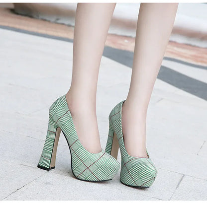 karierte-high-heels-mit-14cm-absatz-high-heels-jlr-design-14 - JLR Design