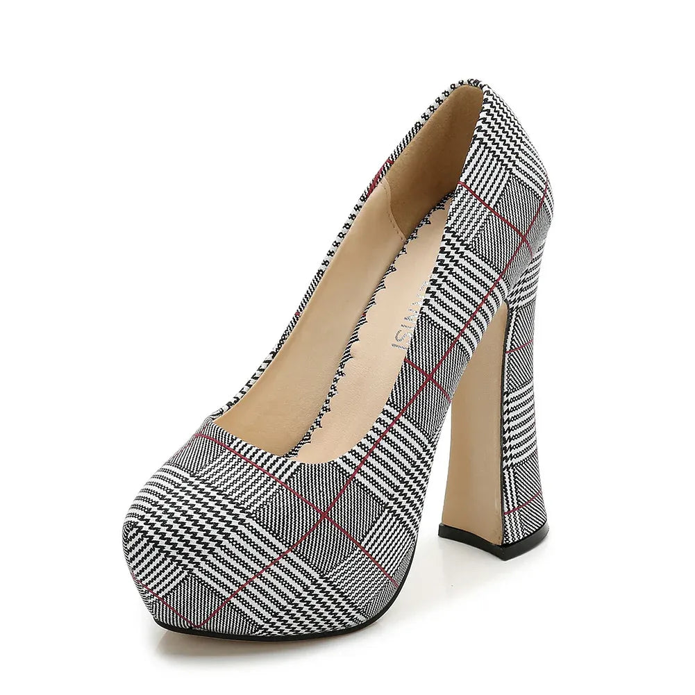 karierte-high-heels-mit-14cm-absatz-high-heels-jlr-design-4 - JLR Design