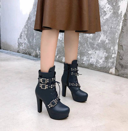 lace-up-plattform-high-heel-stiefeletten-mit-schnallen-high-heels-jlr-design-4 - JLR Design