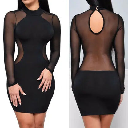 langarm-bodycon-minikleid-mit-transparenten-mesh-einsatzen-kleid-jlr-design-jlr-design-de-2 - JLR Design