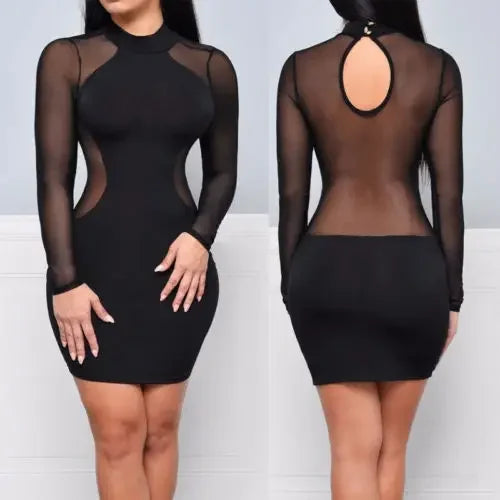 langarm-bodycon-minikleid-mit-transparenten-mesh-einsatzen-kleid-jlr-design-jlr-design-de-7 - JLR Design