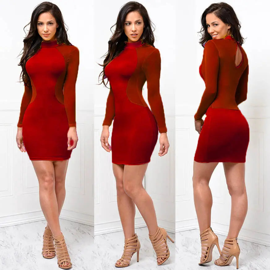 langarm-bodycon-minikleid-mit-transparenten-mesh-einsatzen-kleid-jlr-design-jlr-design-de-8 - JLR Design