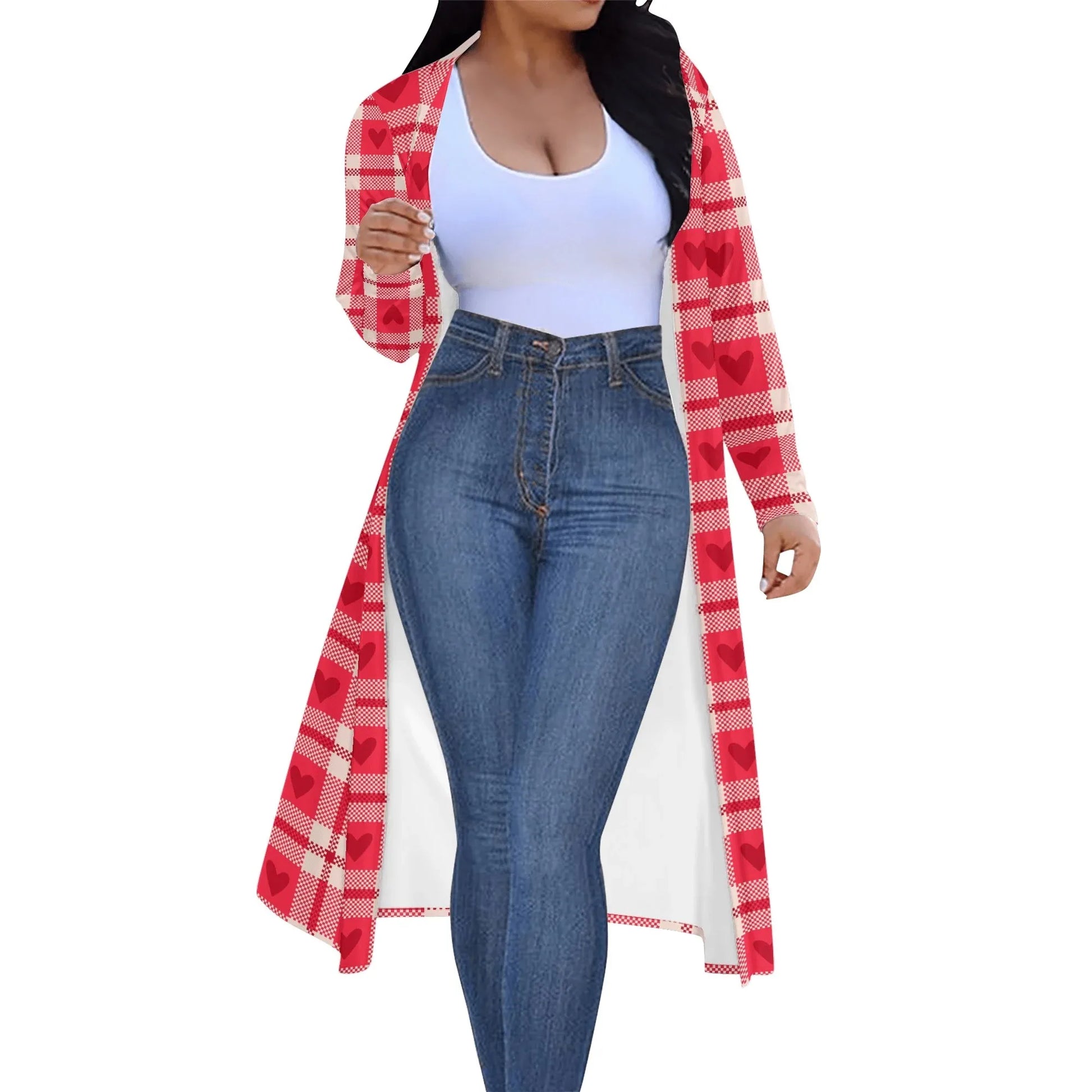 langer-leichter-karo-herzchen-kimono-cardigan-cardigan-jlr-design-3 - JLR Design