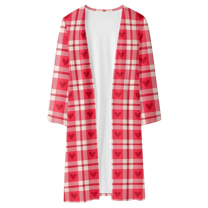 langer-leichter-karo-herzchen-kimono-cardigan-cardigan-jlr-design-5 - JLR Design