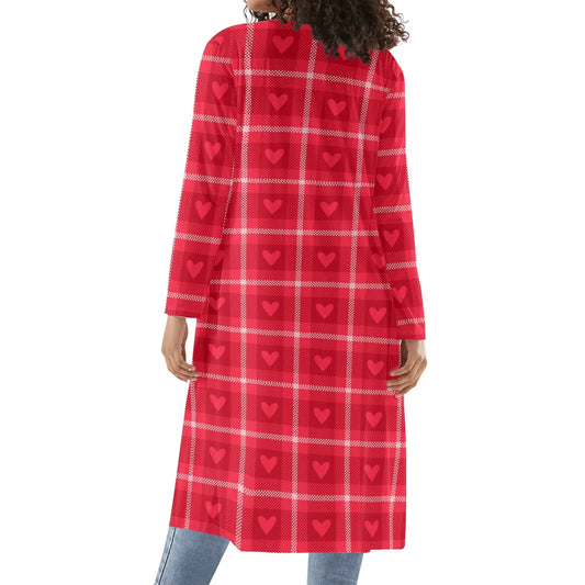 langer-leichter-rote-karo-herzchen-kimono-cardigan-cardigan-jlr-design-1 - JLR Design