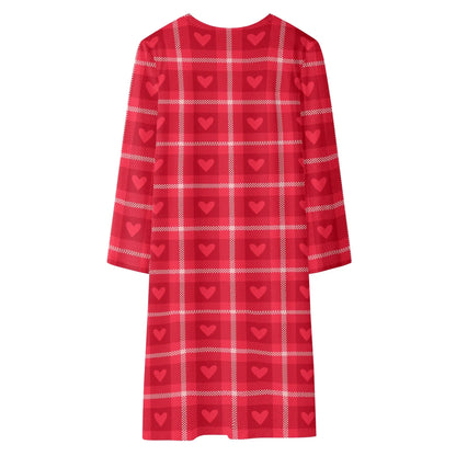 langer-leichter-rote-karo-herzchen-kimono-cardigan-cardigan-jlr-design-6 - JLR Design