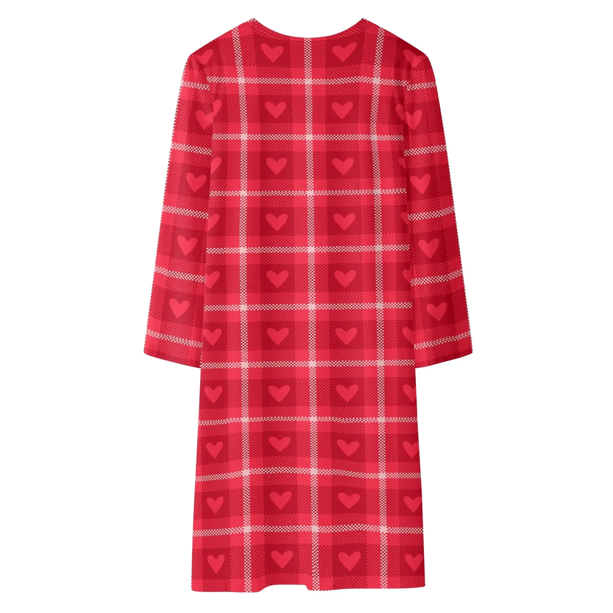 langer-leichter-rote-karo-herzchen-kimono-cardigan-cardigan-jlr-design-jlr-design-de-6 - JLR Design