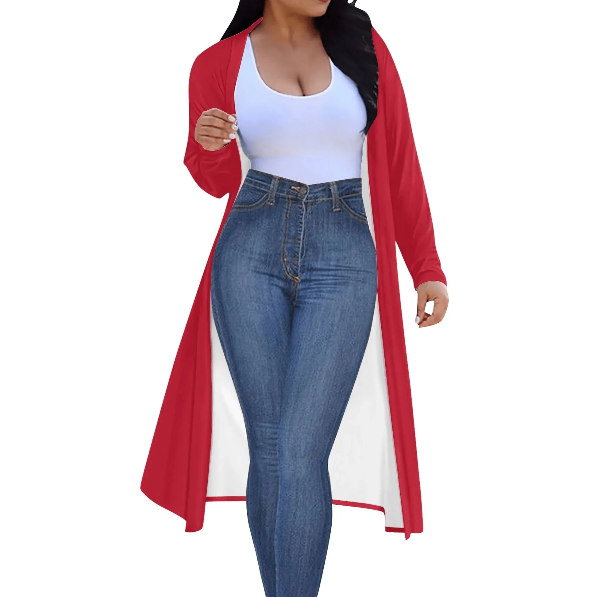 langer-leichter-roter-kimono-cardigan-cardigan-jlr-design-3 - JLR Design