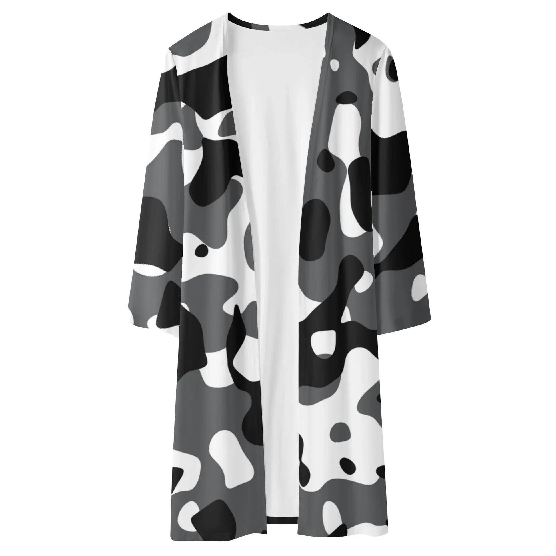 langer-leichter-schwarz-grau-weiss-camouflage-kimono-cardigan-cardigan-jlr-design-5 - JLR Design