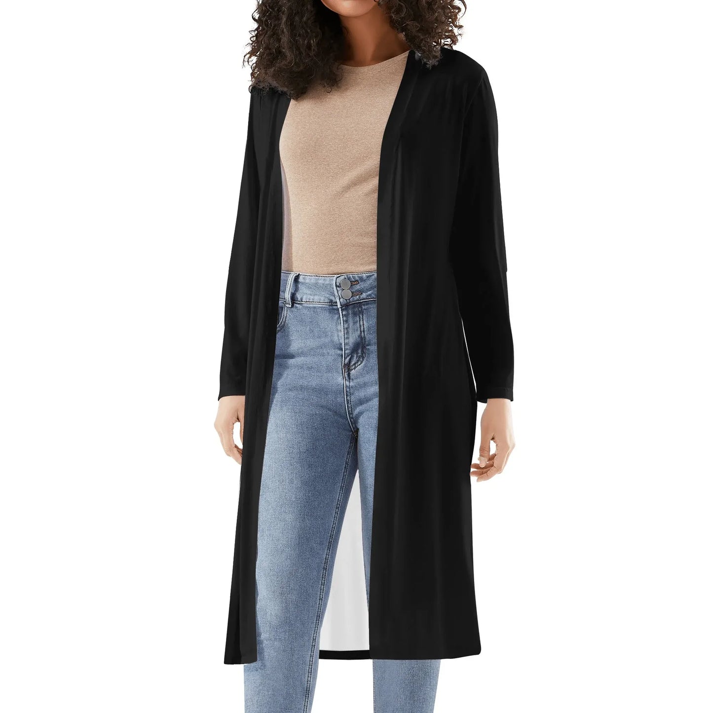 langer-leichter-schwarzer-kimono-cardigan-cardigan-jlr-design-2 - JLR Design