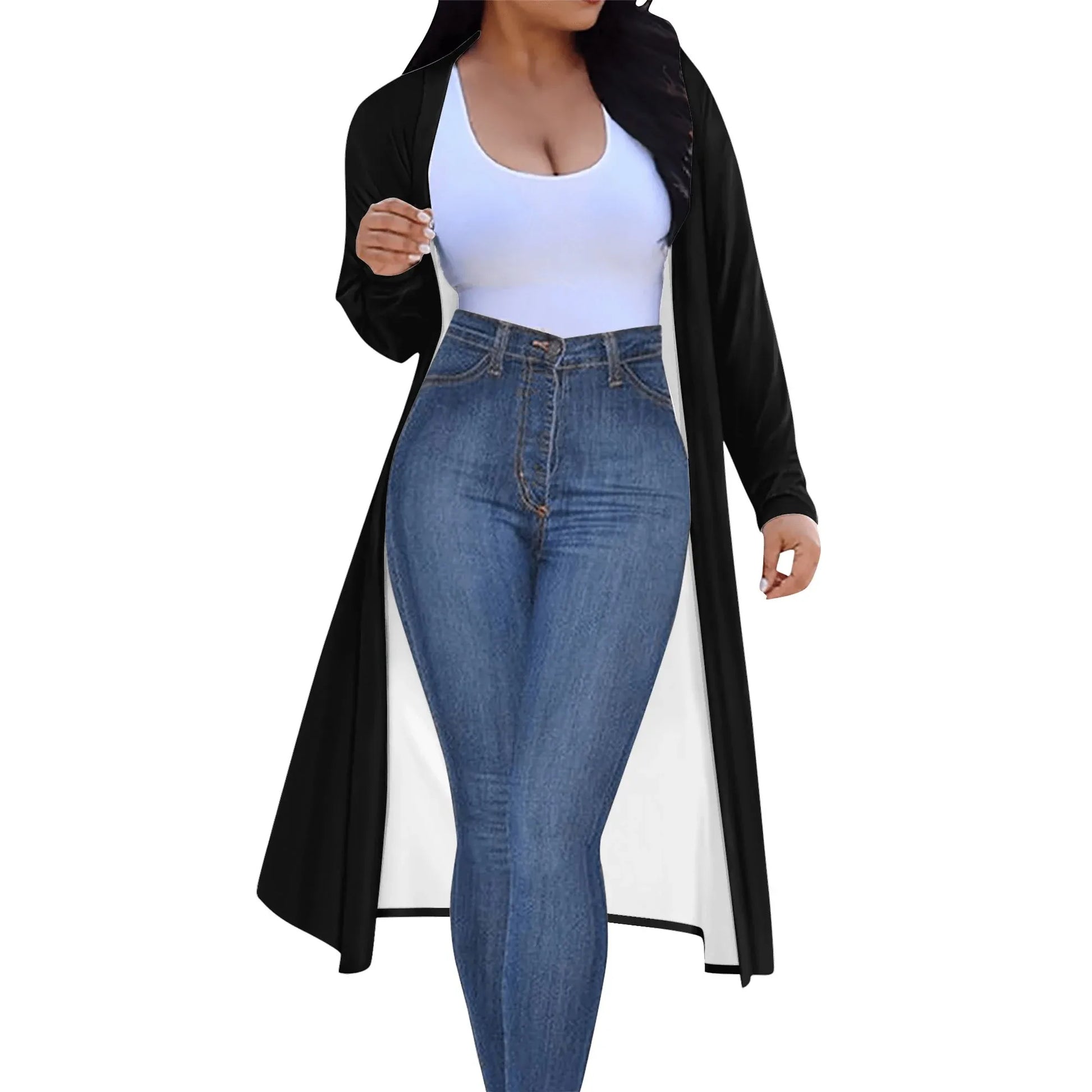 langer-leichter-schwarzer-kimono-cardigan-cardigan-jlr-design-3 - JLR Design