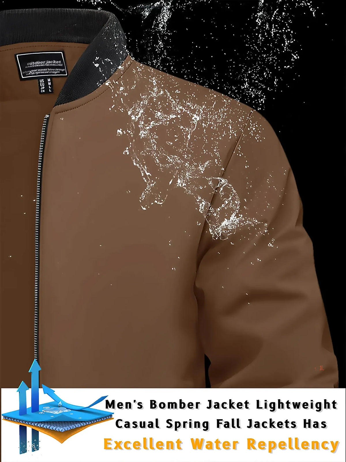 leichte-and-wasserdichte-herren-jacke-ideal-fur-sport-and-freizeit-bomberjacke-jlr-design-jlr-design-de-3 - JLR Design