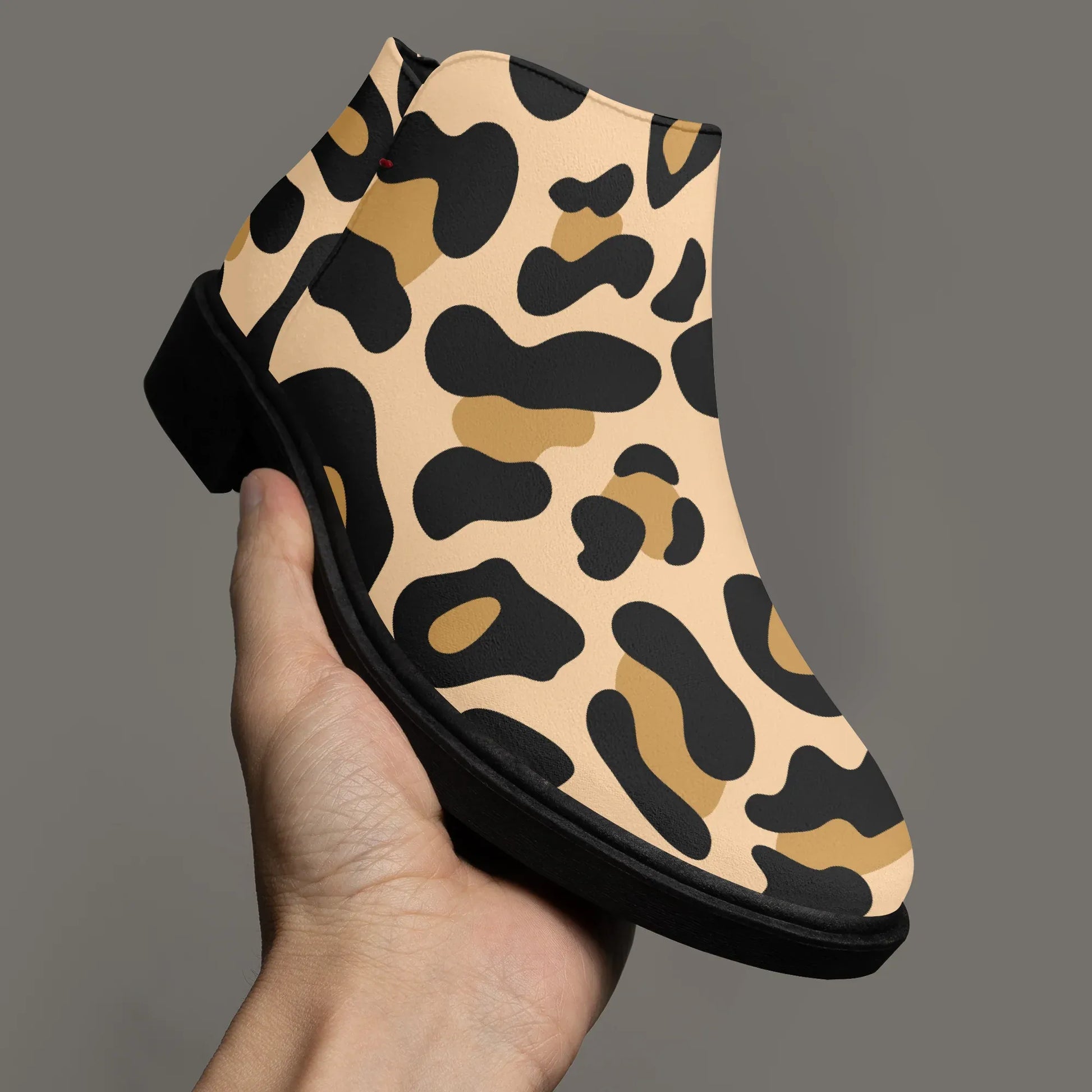 leopard-elegante-reissverschluss-stiefeletten-stiefeletten-jlr-design-3 - JLR Design