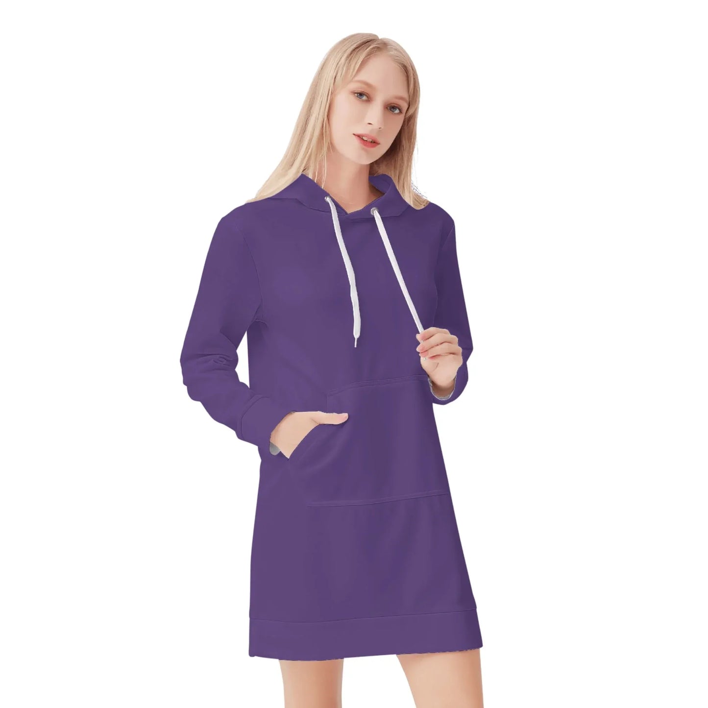 lila-damen-hoodiekleid-warmes-velvet-kapuzenkleid-aus-weichem-samt-fleece-hoodiekleid-jlr-design-1 - JLR Design