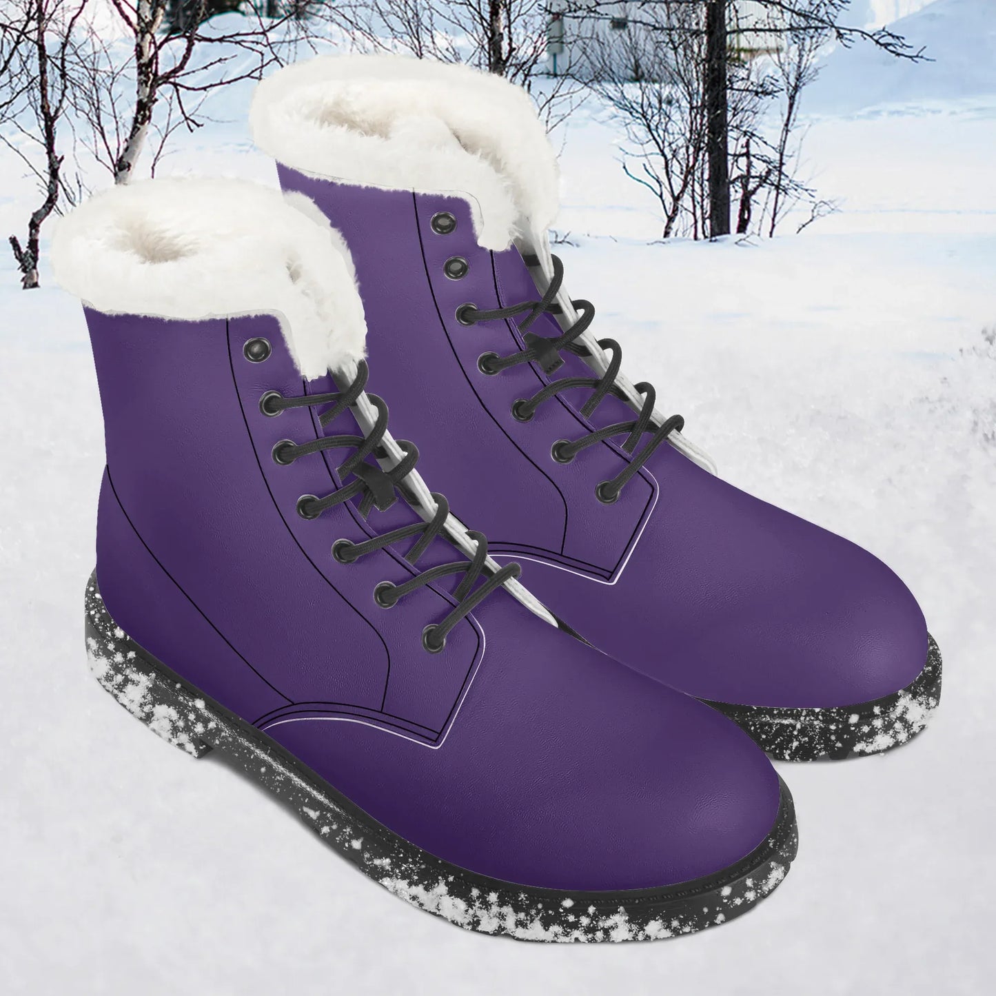 lila-faux-fur-leder-boots-boots-jlr-design-1 - JLR Design