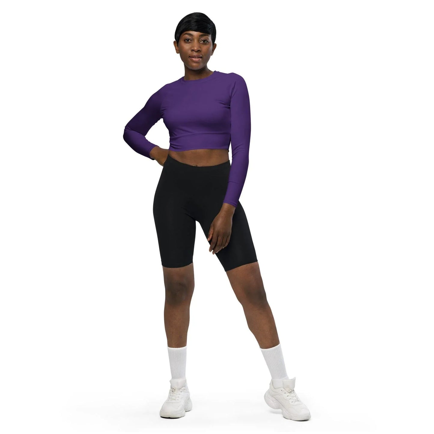 lila-long-sleeve-damen-crop-top-long-sleeve-crop-top-jlr-design-1 - JLR Design