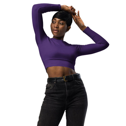 lila-long-sleeve-damen-crop-top-long-sleeve-crop-top-jlr-design-2 - JLR Design