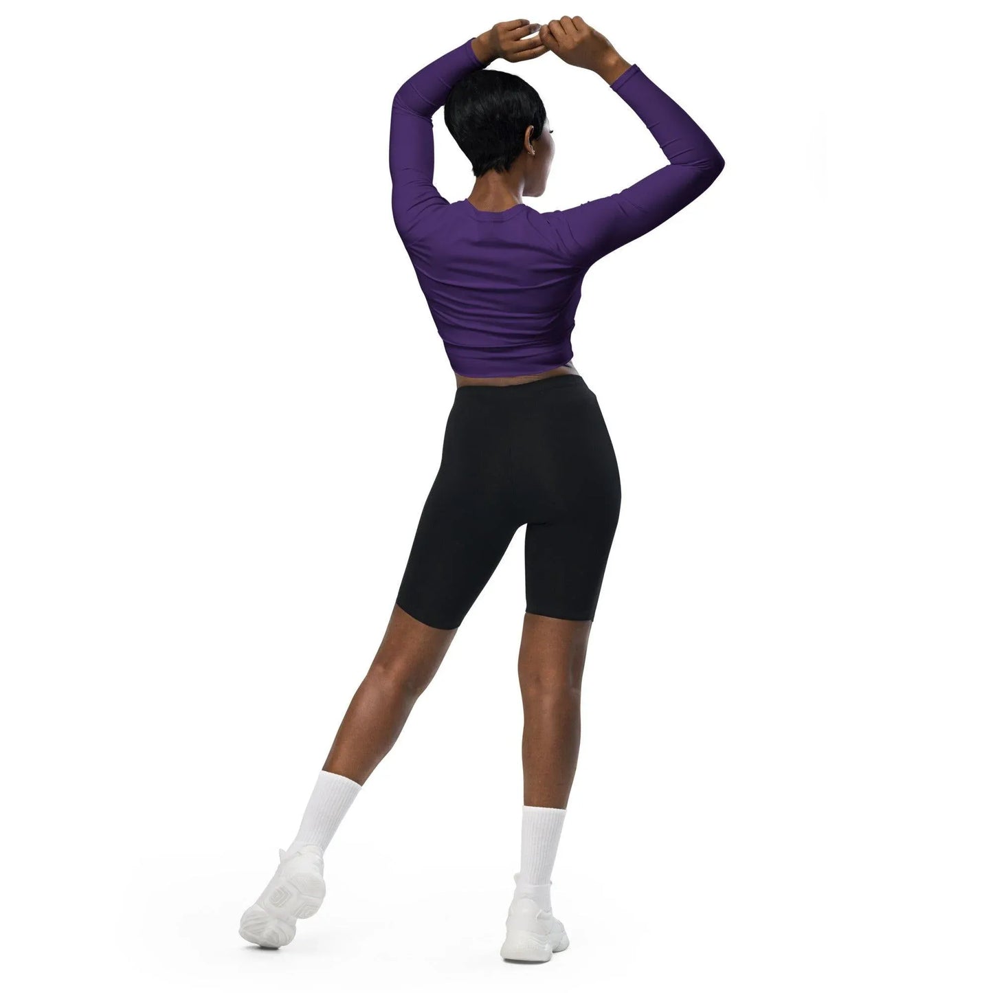 lila-long-sleeve-damen-crop-top-long-sleeve-crop-top-jlr-design-3 - JLR Design