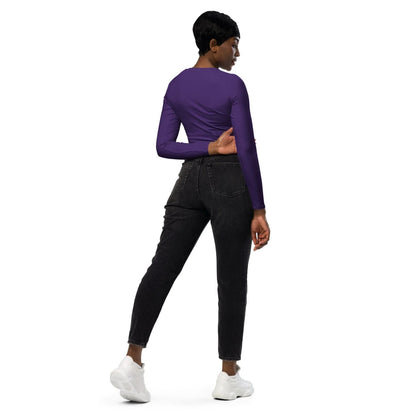 lila-long-sleeve-damen-crop-top-long-sleeve-crop-top-jlr-design-4 - JLR Design