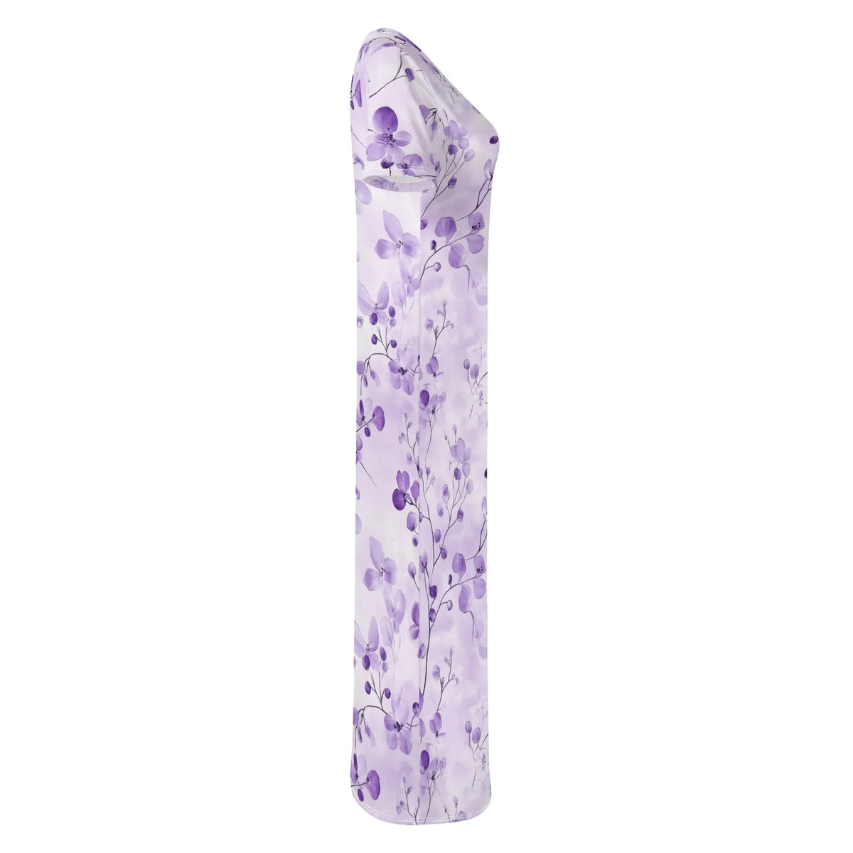 lilac-flowers-v1-bodycon-maxi-dress-long-dress-jlr-design-jlr-design-de-5 - JLR Design