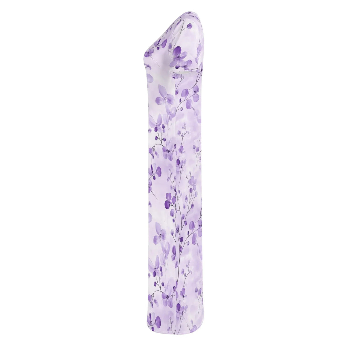 lilac-flowers-v1-bodycon-maxi-dress-long-dress-jlr-design-jlr-design-de-6 - JLR Design