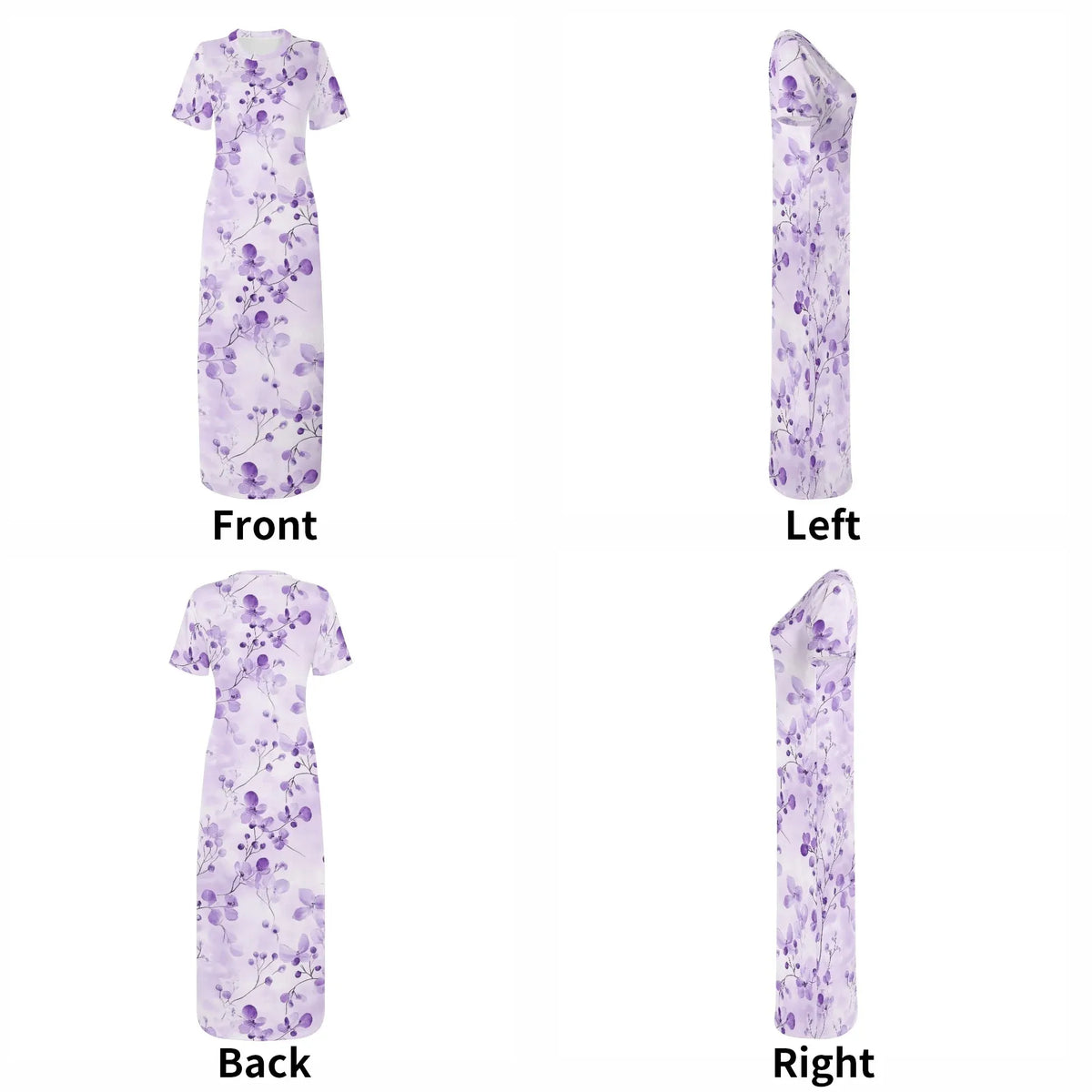 lilac-flowers-v1-bodycon-maxi-dress-long-dress-jlr-design-jlr-design-de-7 - JLR Design