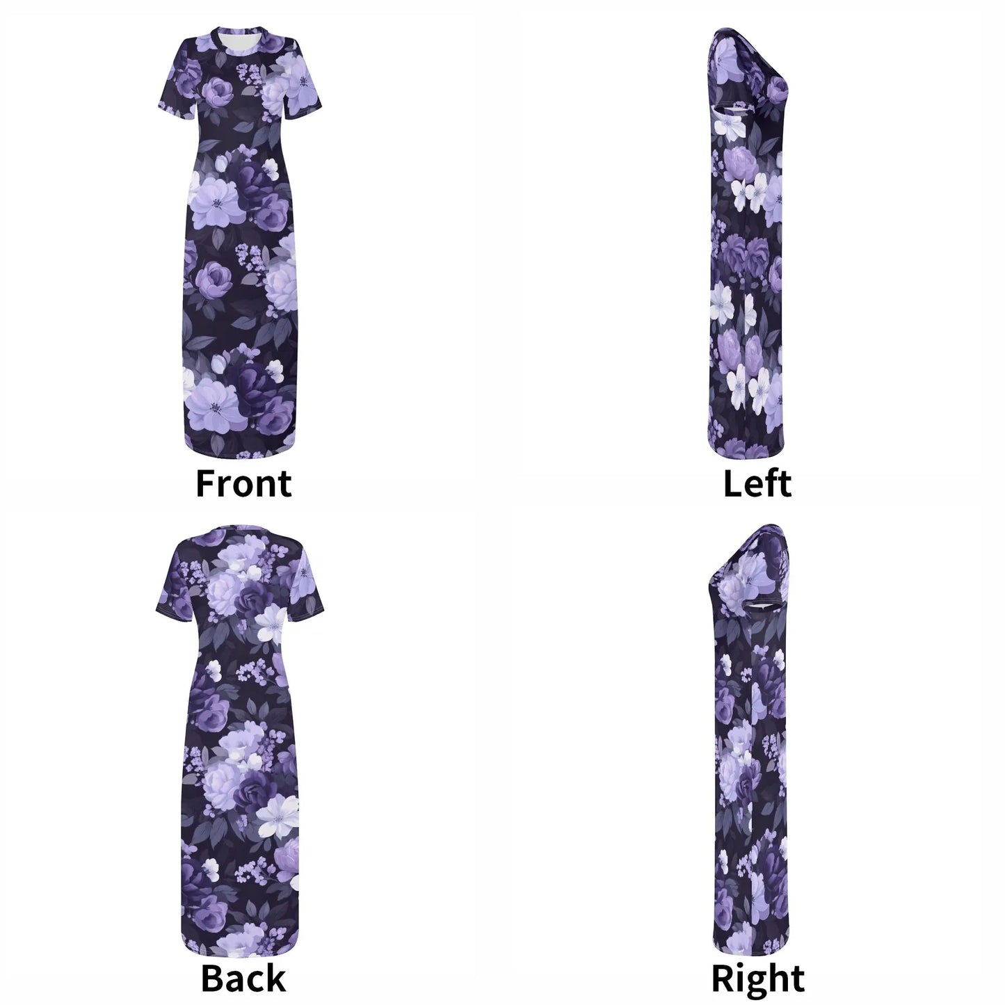 lilac-flowers-v2-short-sleeve-long-dress-long-dress-jlr-design-7 - JLR Design