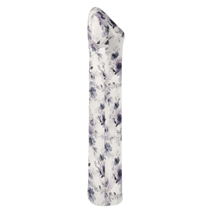 lilac-flowers-v3-short-sleeve-long-dress-long-dress-jlr-design-5 - JLR Design