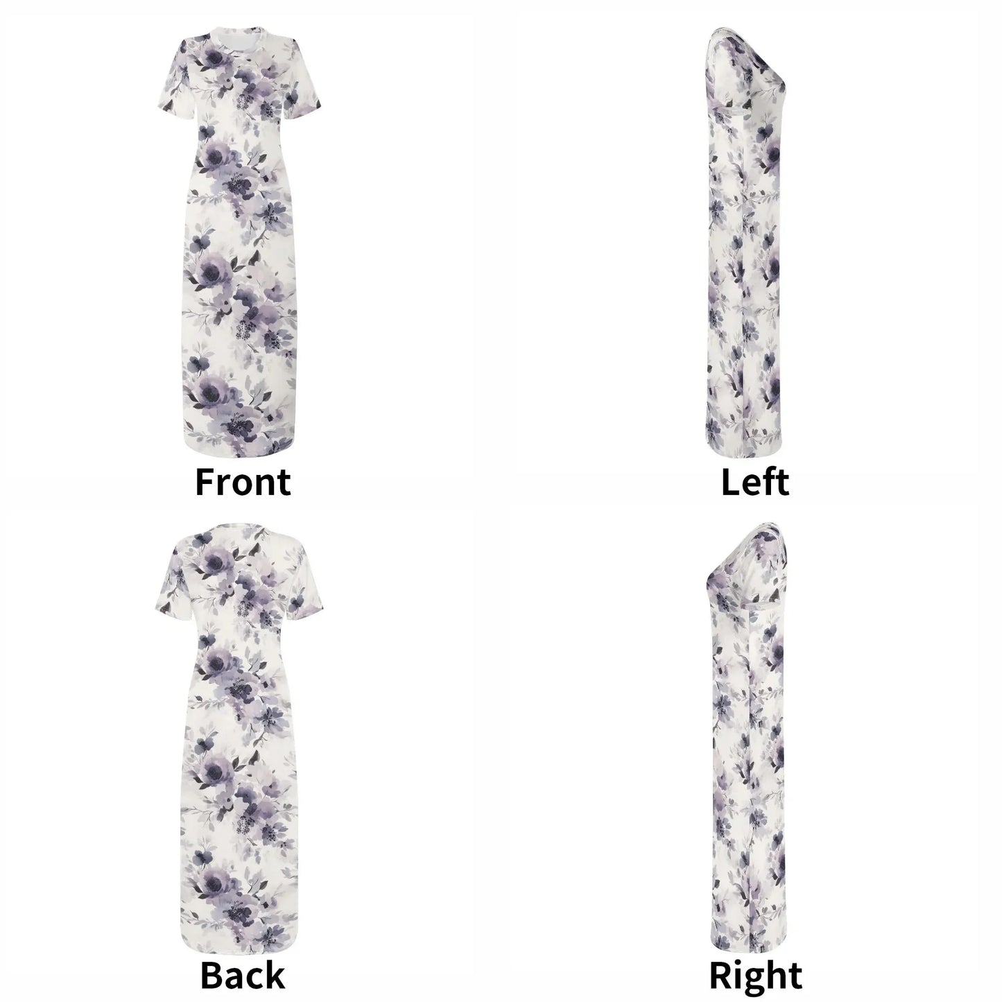 lilac-flowers-v3-short-sleeve-long-dress-long-dress-jlr-design-7 - JLR Design