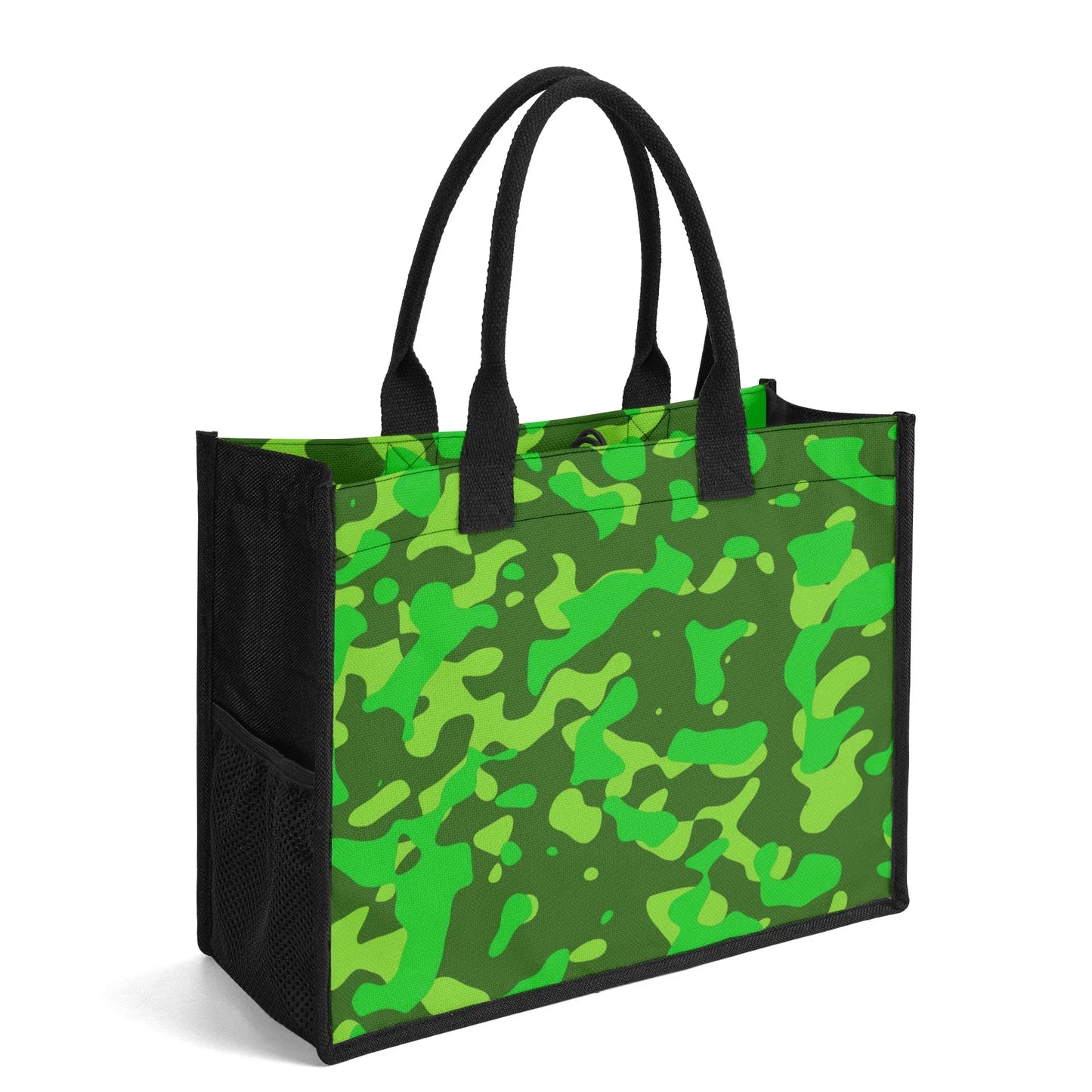 lime-green-camouflage-canvas-shopper-tasche-einkaufstasche-jlr-design-4 - JLR Design