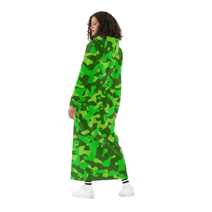 lime-green-camouflage-damen-maxi-hoodiekleid-knochellanges-kapuzenkleid-aus-weich-angerautem-fleece-hoodiekleid-jlr-design-2 - JLR Design