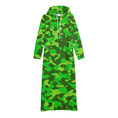 lime-green-camouflage-damen-maxi-hoodiekleid-knochellanges-kapuzenkleid-aus-weich-angerautem-fleece-hoodiekleid-jlr-design-4 - JLR Design