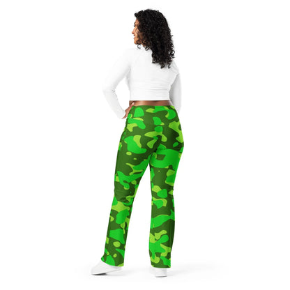 lime-green-camouflage-high-waist-flare-leggings-flare-leggings-jlr-design-10 - JLR Design