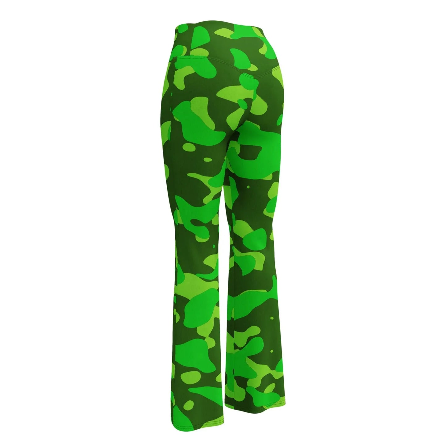 lime-green-camouflage-high-waist-flare-leggings-flare-leggings-jlr-design-12 - JLR Design