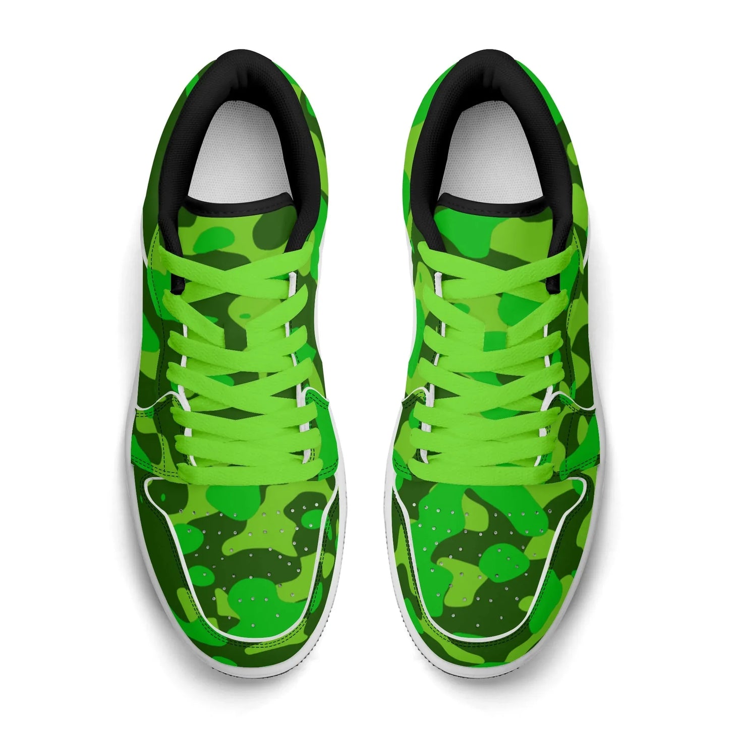 lime-green-camouflage-low-top-leder-sneaker-fur-damen-sneaker-jlr-design-14 - JLR Design