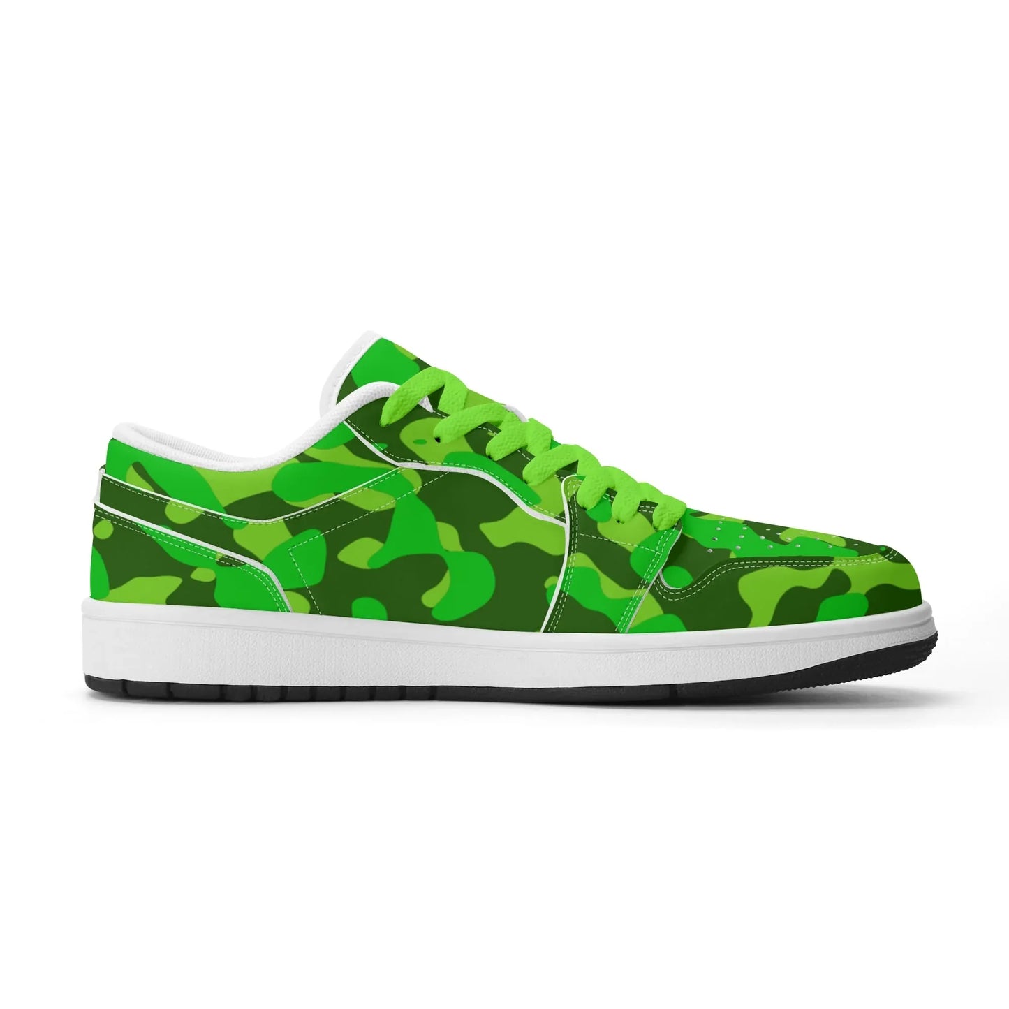 lime-green-camouflage-low-top-leder-sneaker-fur-damen-sneaker-jlr-design-3 - JLR Design