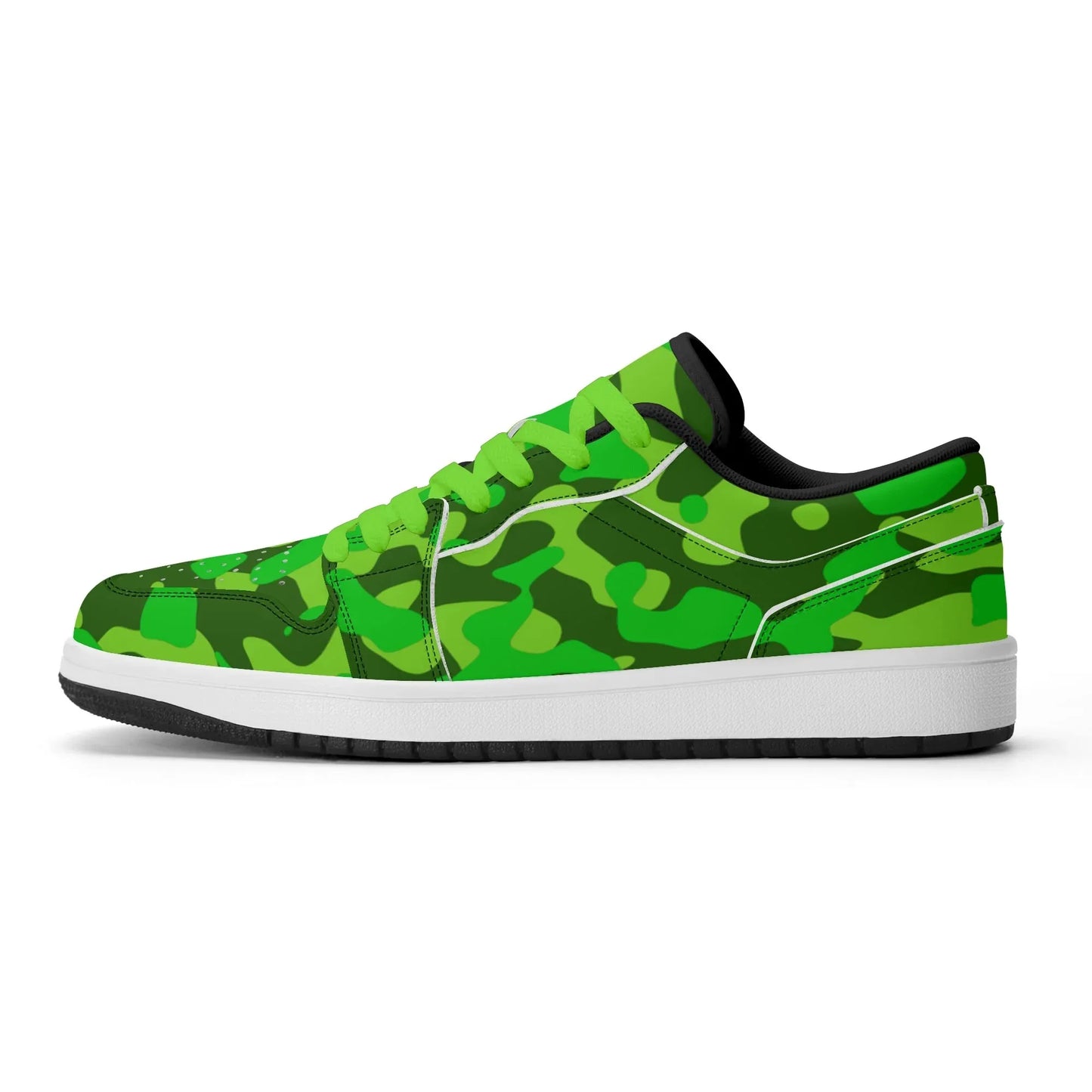 lime-green-camouflage-low-top-leder-sneaker-fur-damen-sneaker-jlr-design-9 - JLR Design