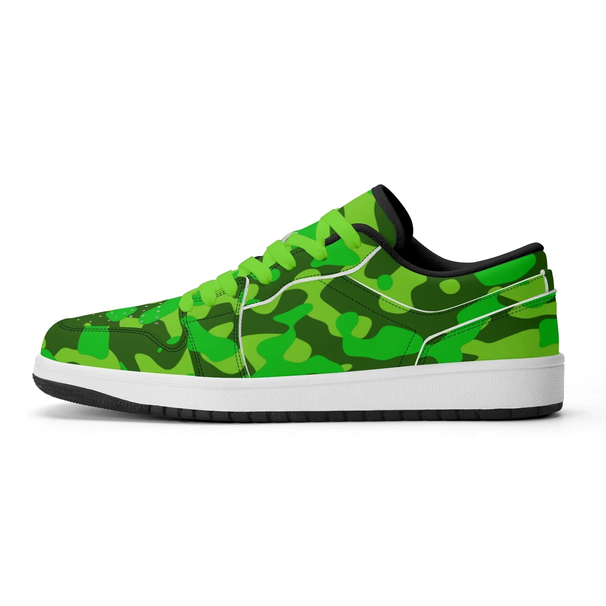 lime-green-camouflage-low-top-leder-sneaker-fur-damen-sneaker-jlr-design-9 - JLR Design