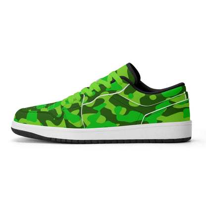 lime-green-camouflage-low-top-leder-sneaker-fur-damen-sneaker-jlr-design-9 - JLR Design