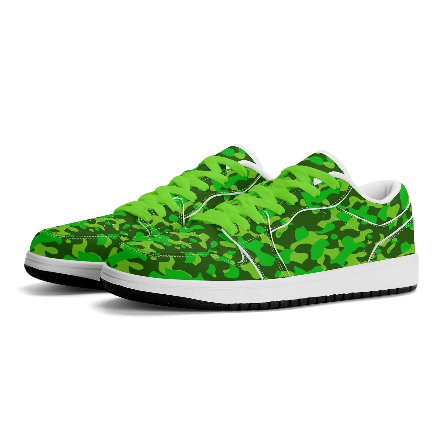 lime-green-camouflage-low-top-leder-sneaker-fur-herren-sneaker-jlr-design-1 - JLR Design