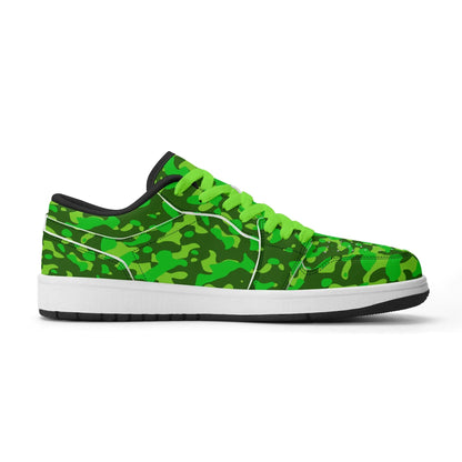 lime-green-camouflage-low-top-leder-sneaker-fur-herren-sneaker-jlr-design-10 - JLR Design
