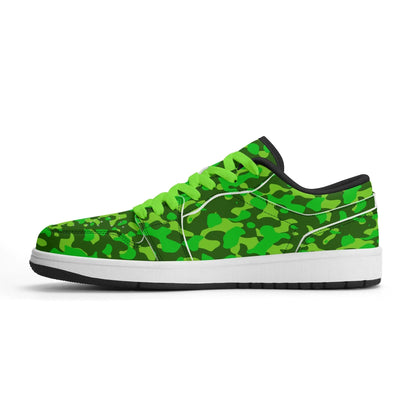 lime-green-camouflage-low-top-leder-sneaker-fur-herren-sneaker-jlr-design-11 - JLR Design