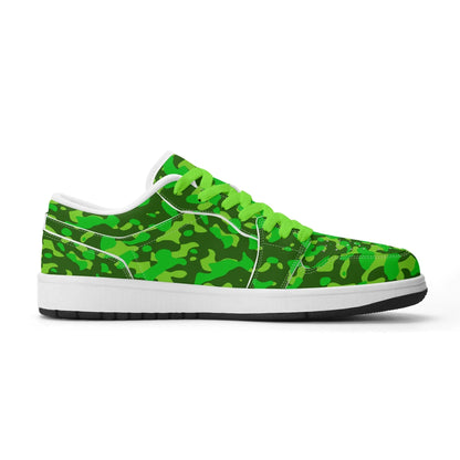 lime-green-camouflage-low-top-leder-sneaker-fur-herren-sneaker-jlr-design-3 - JLR Design