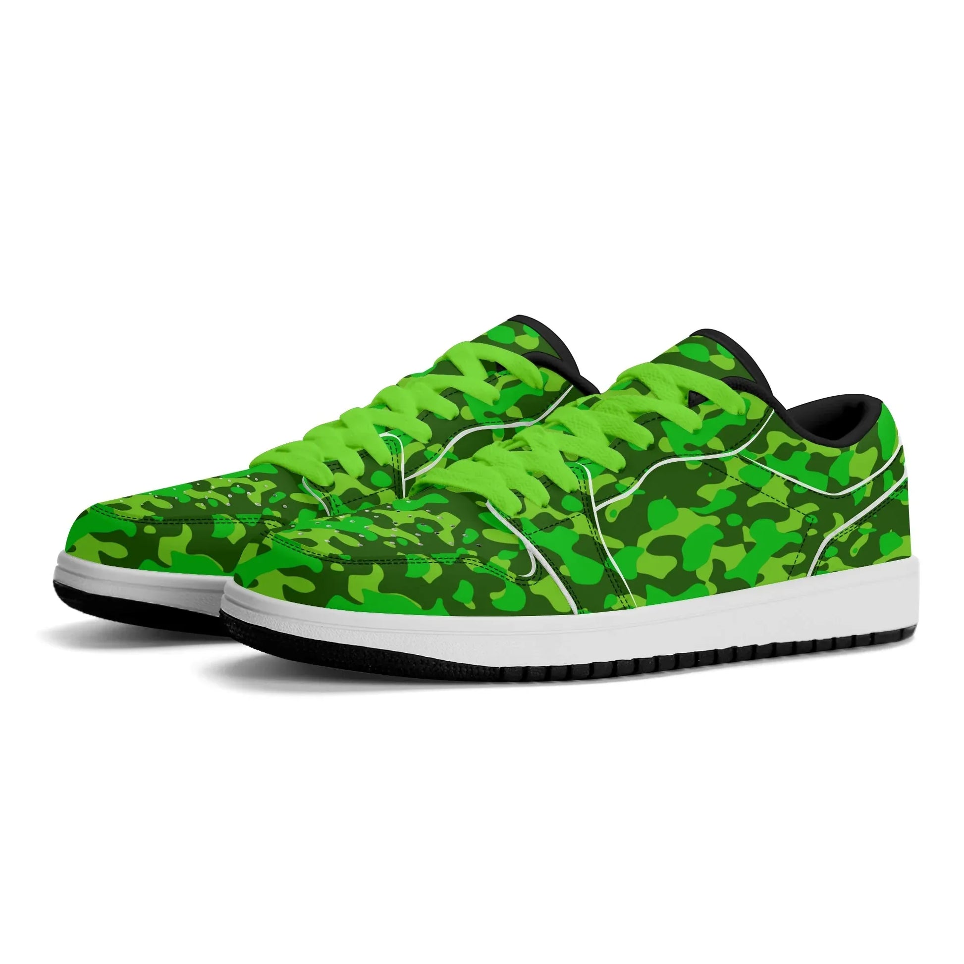 lime-green-camouflage-low-top-leder-sneaker-fur-herren-sneaker-jlr-design-8 - JLR Design